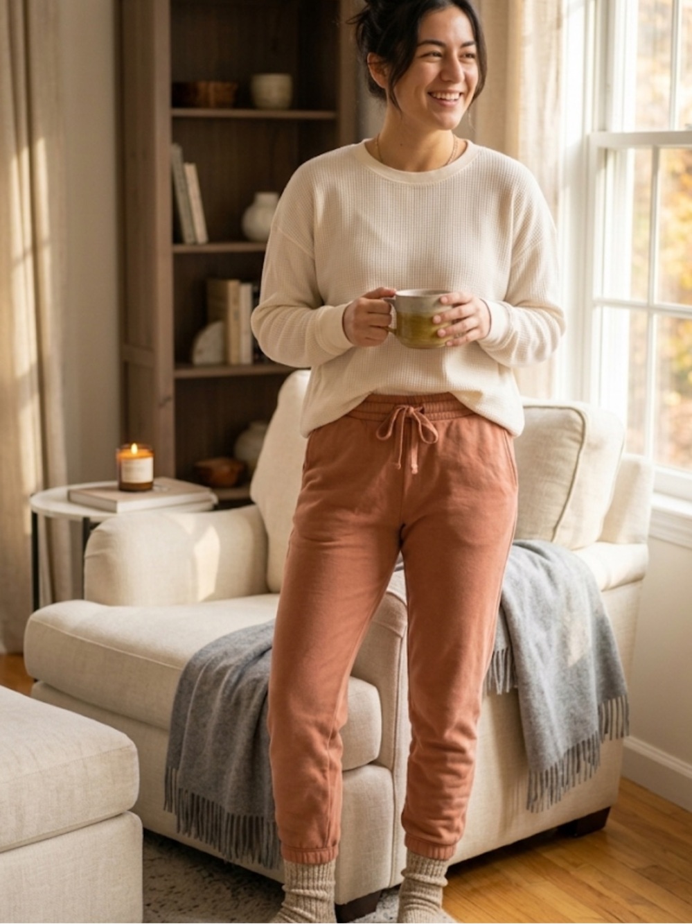 Old Navy Women's Rust/Copper Drawstring Jogger Pants